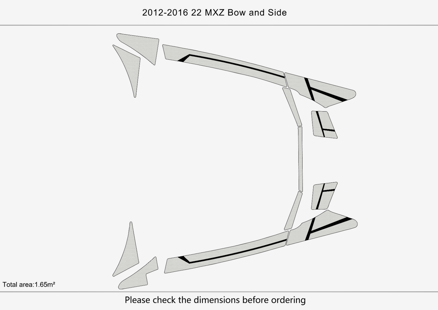 2012-2016 malibu 22 mxz Cockpit Swim platform 1/4"6mm EVA foam floor