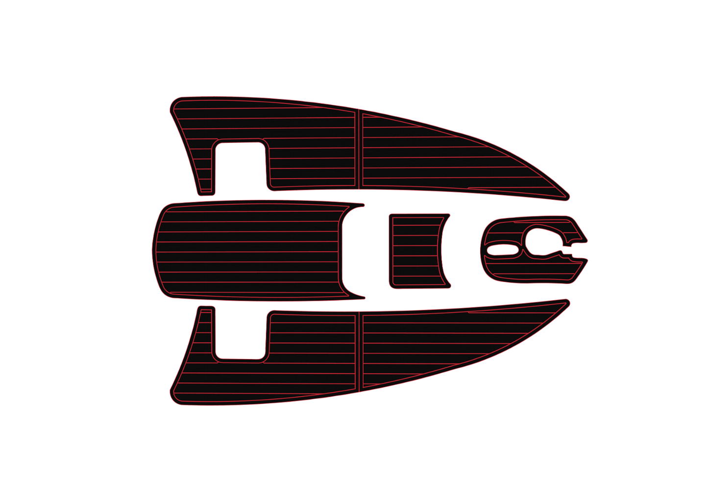 2000-2009 Bayliner 2855 Upper Deck Cockpit 1/4" 6mm EVA faux teak mat floor