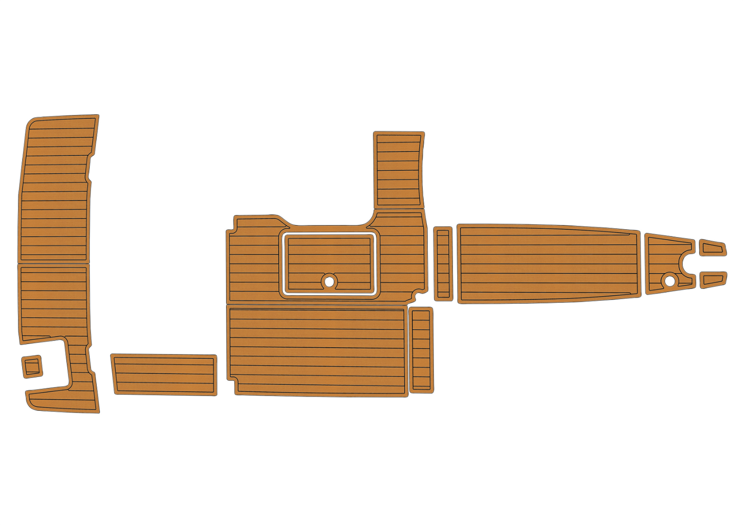 2012-2016 Bayliner 642 Swim platform cockpit 1/4" 6mm EVA faux teak Floor
