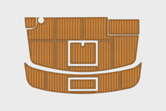 1998 Nordic Tug 38 Anti-slip mat Custom EVA faux teak marine flooring